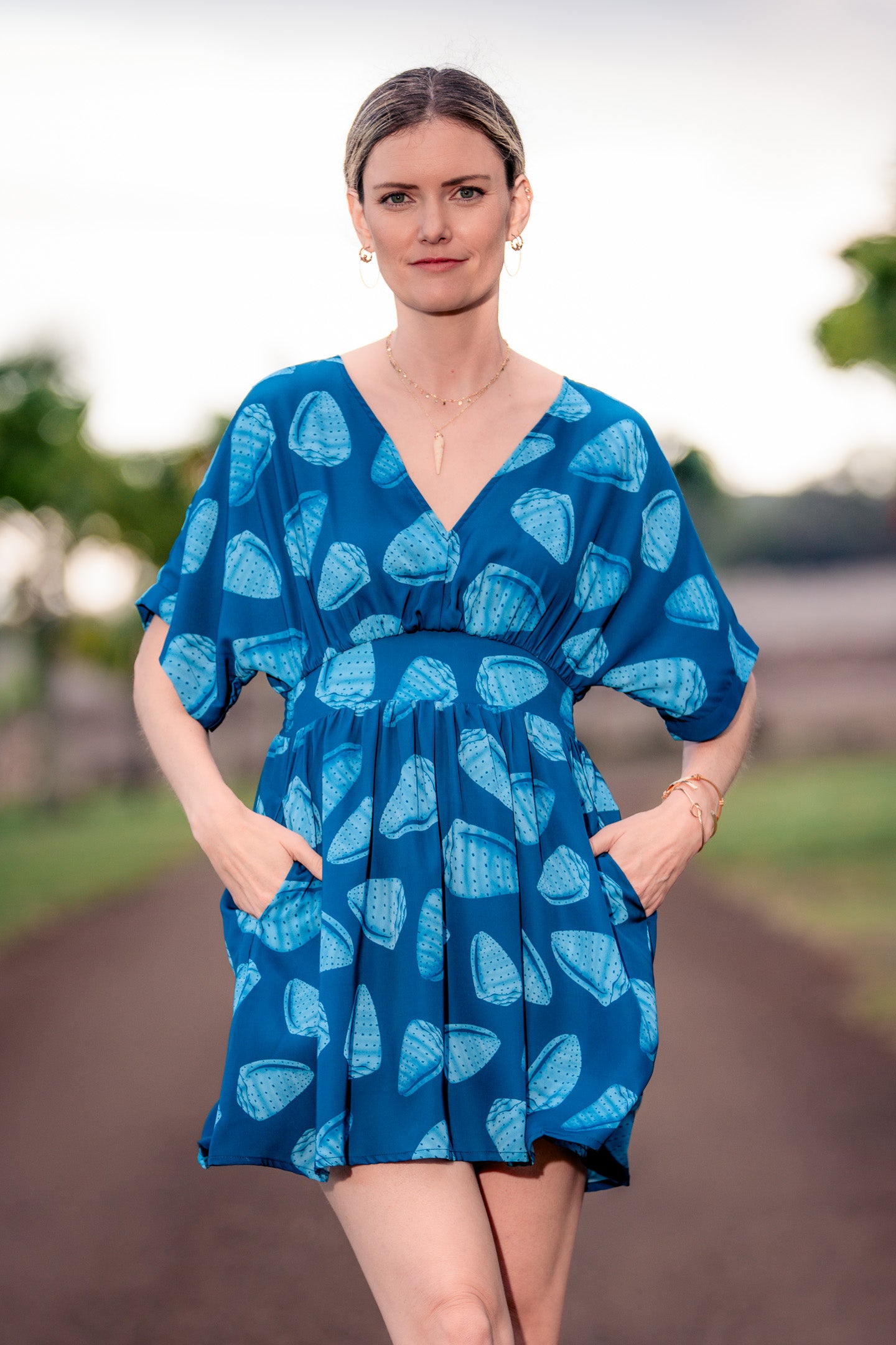 Blue Cone Shell Dress M