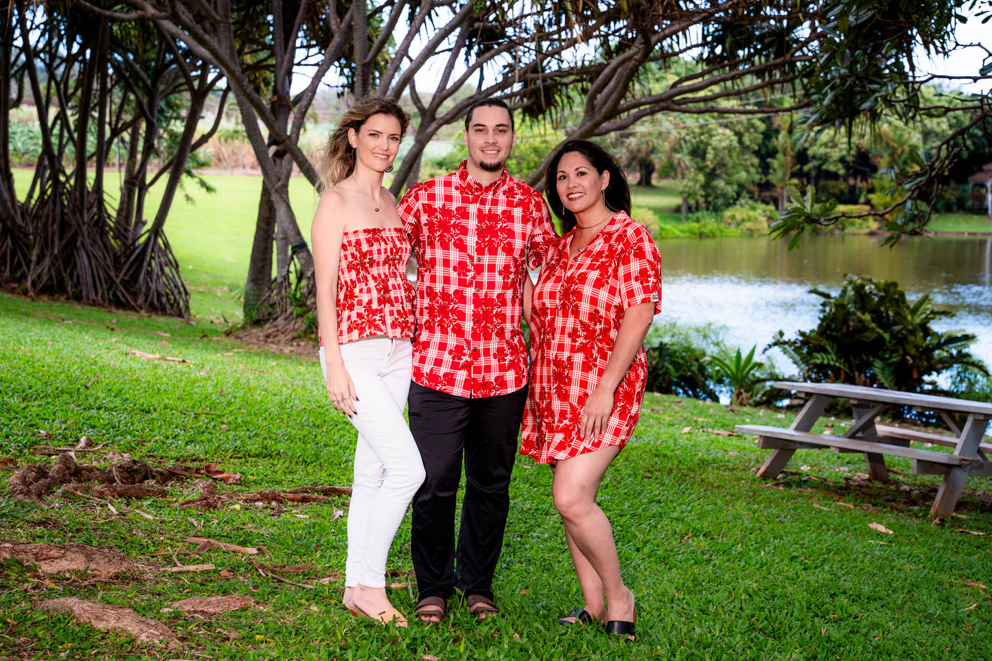 Red Palaka Quilt Dress Shirt