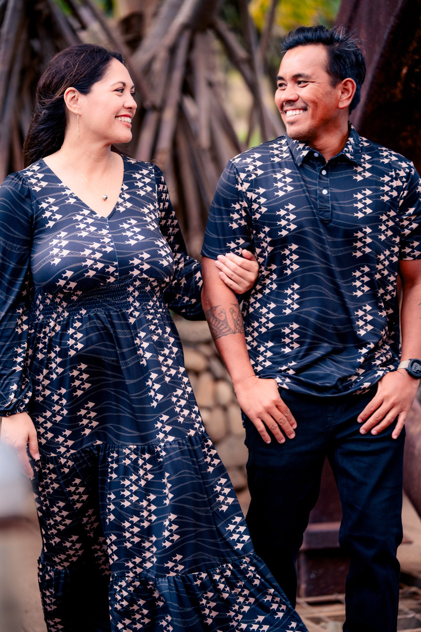 Black/Gold Ia Ku Polo