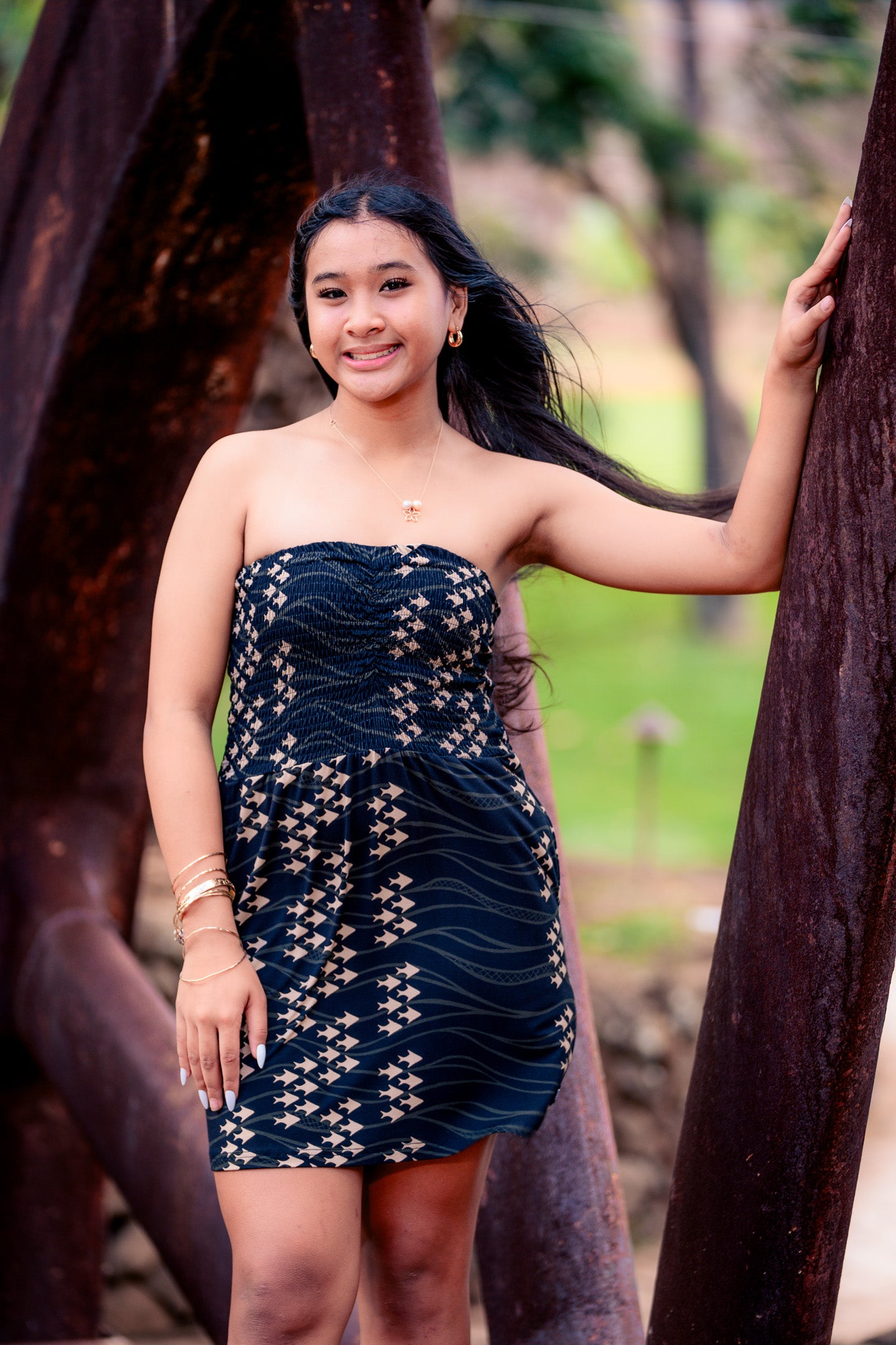 Black Ia Ku Mini Dress