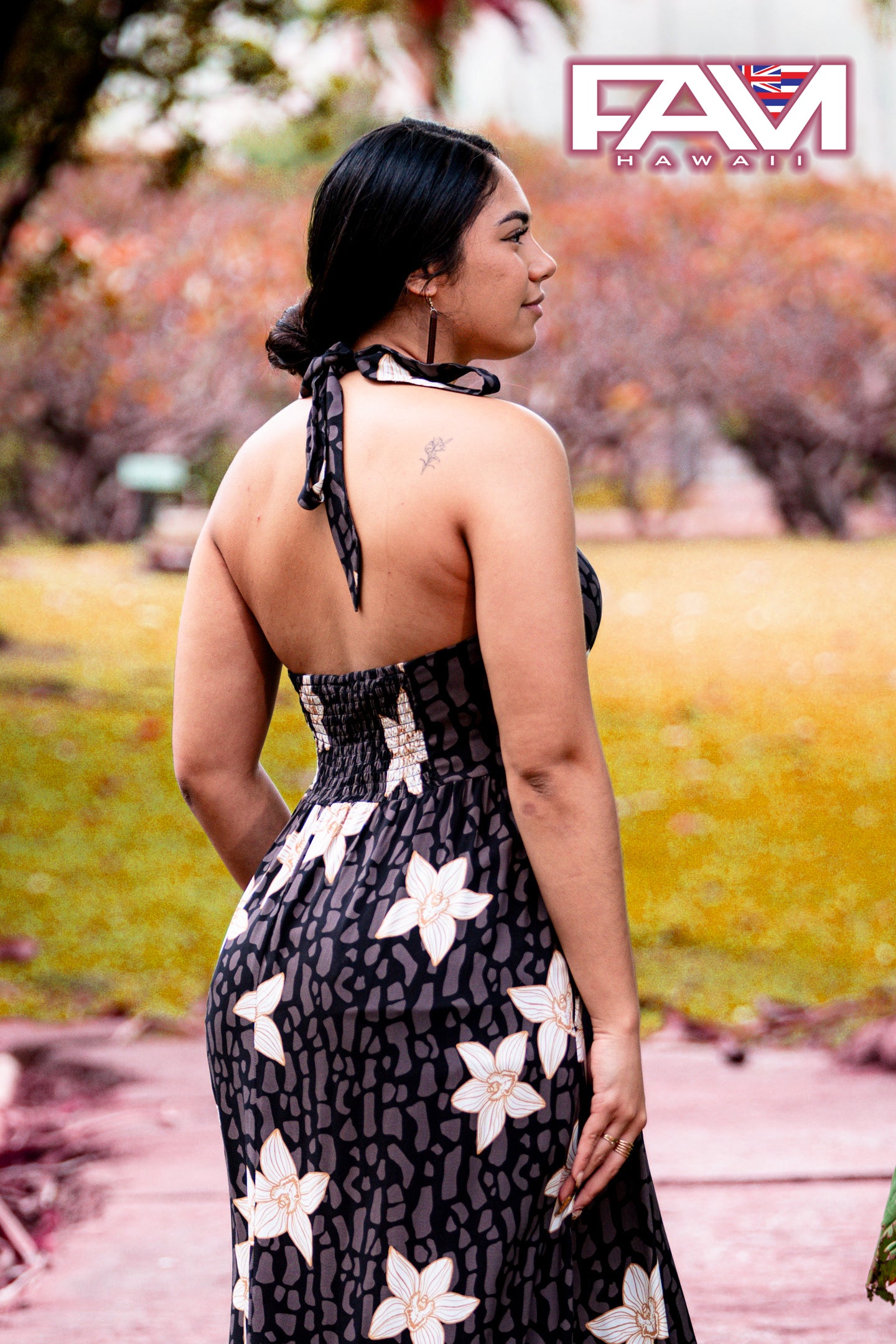 Black Orchid Halter Dress