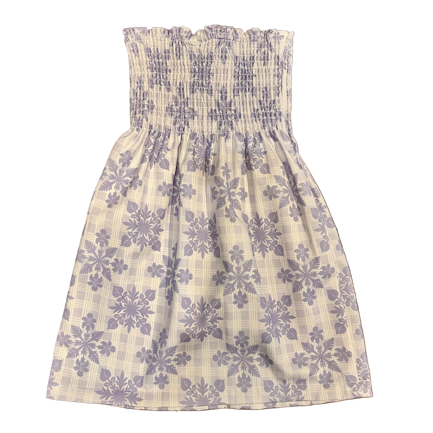 Youth Lavender Palaka Quilt Mini Dress