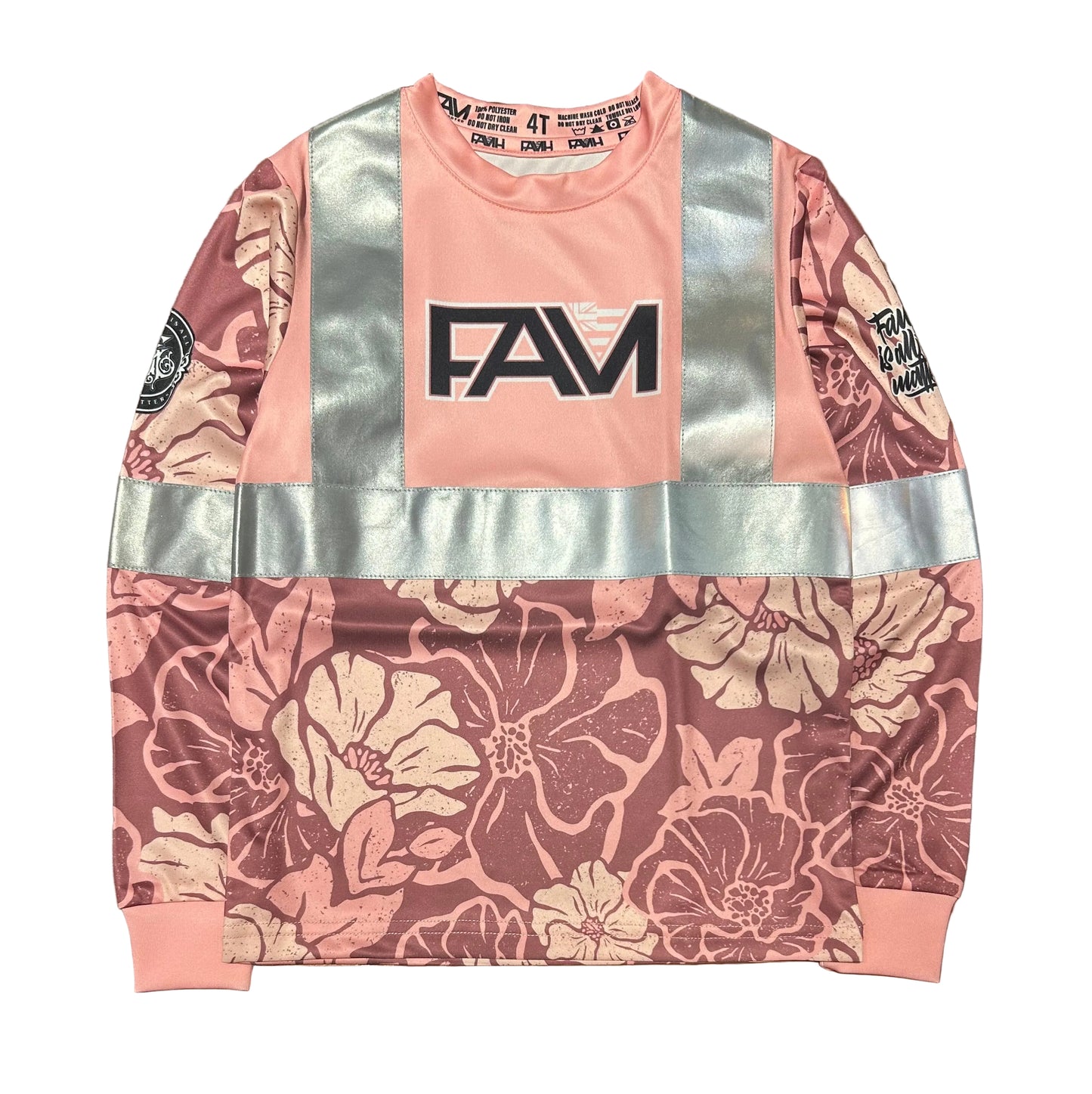 Youth Pink Retro Ma'o Long Sleeve Hi Viz