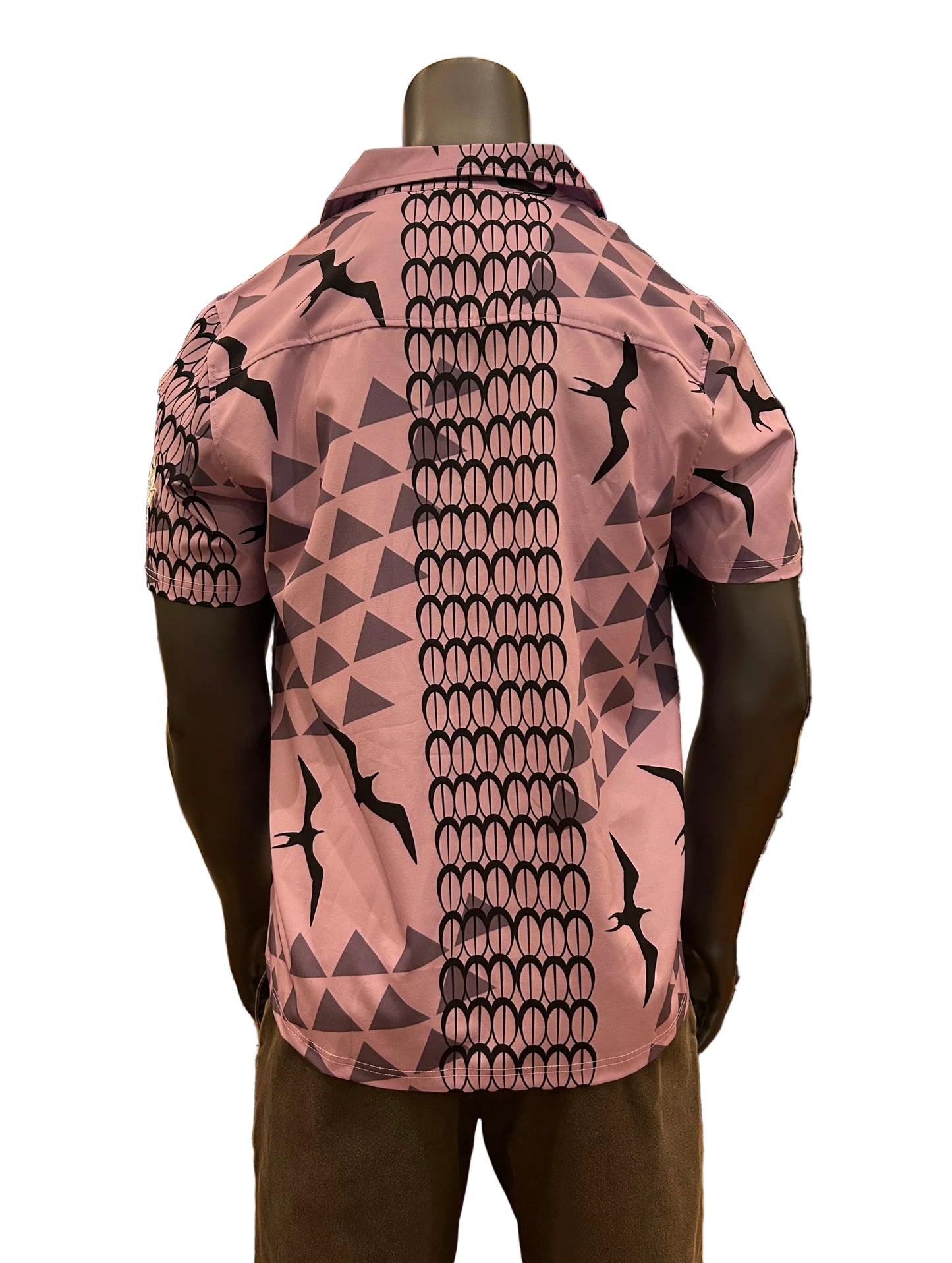 Purple Iwa V-Neck Aloha Shirt V2