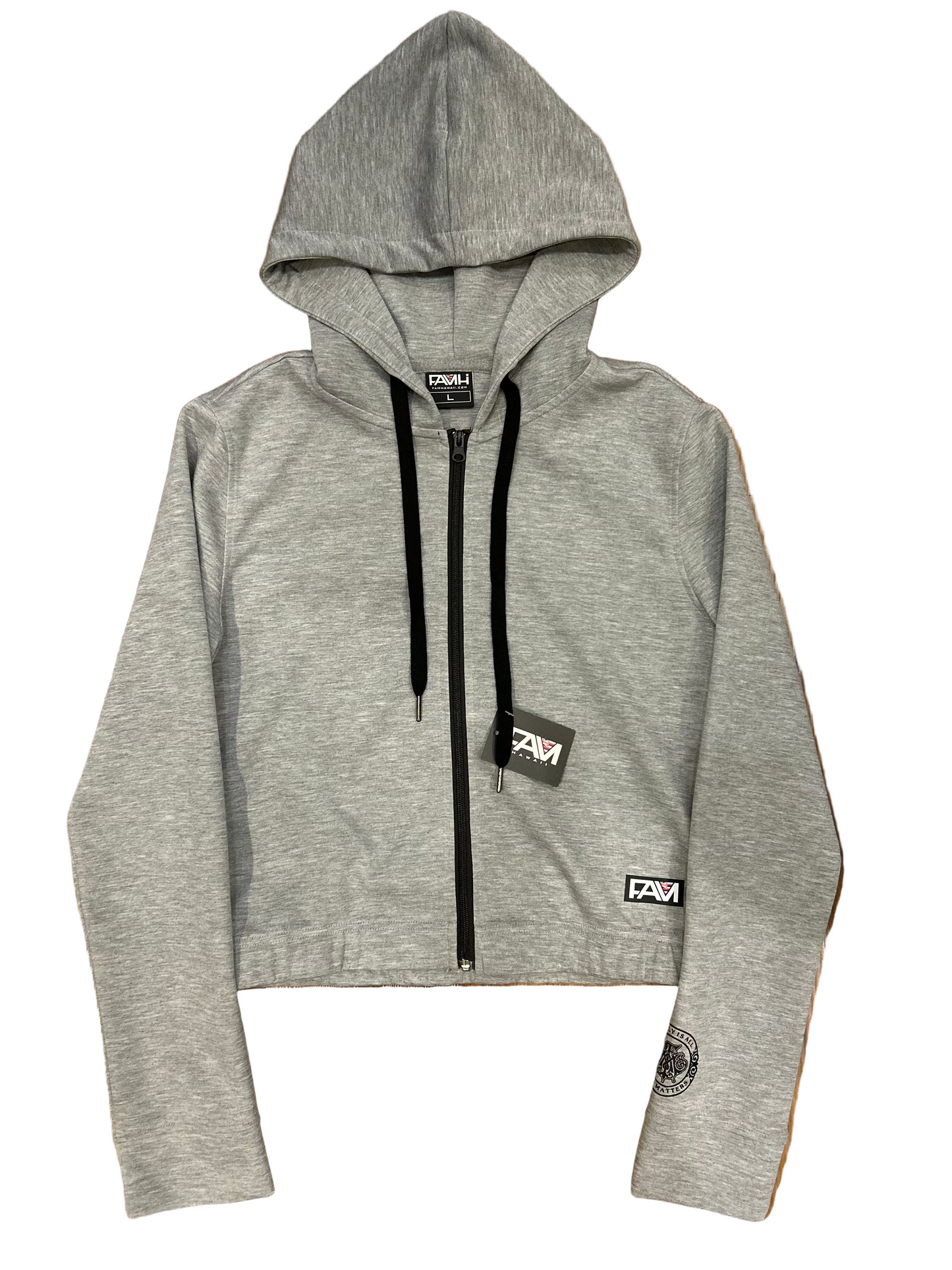 Gray Athletic Zip Up Hoodie
