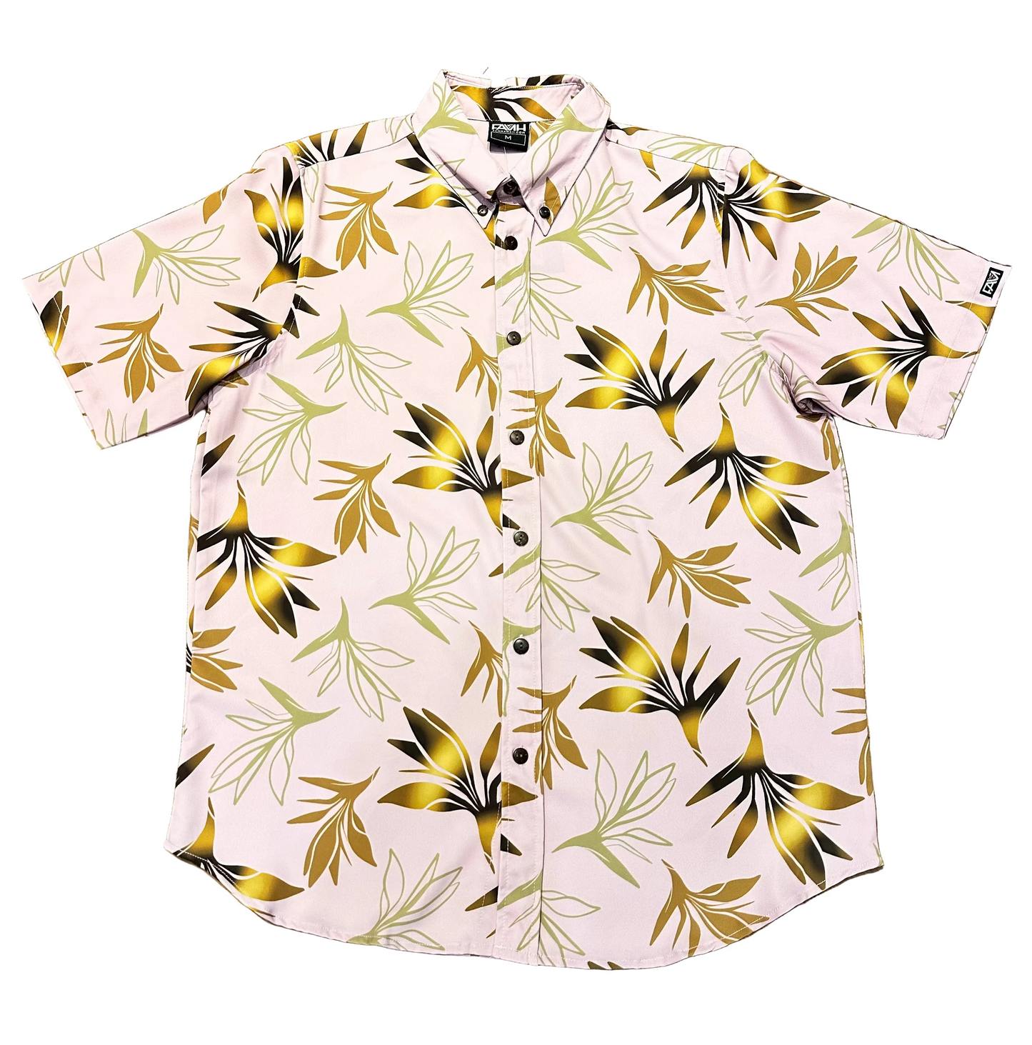 Pink Birds of Paradise Aloha Shirt