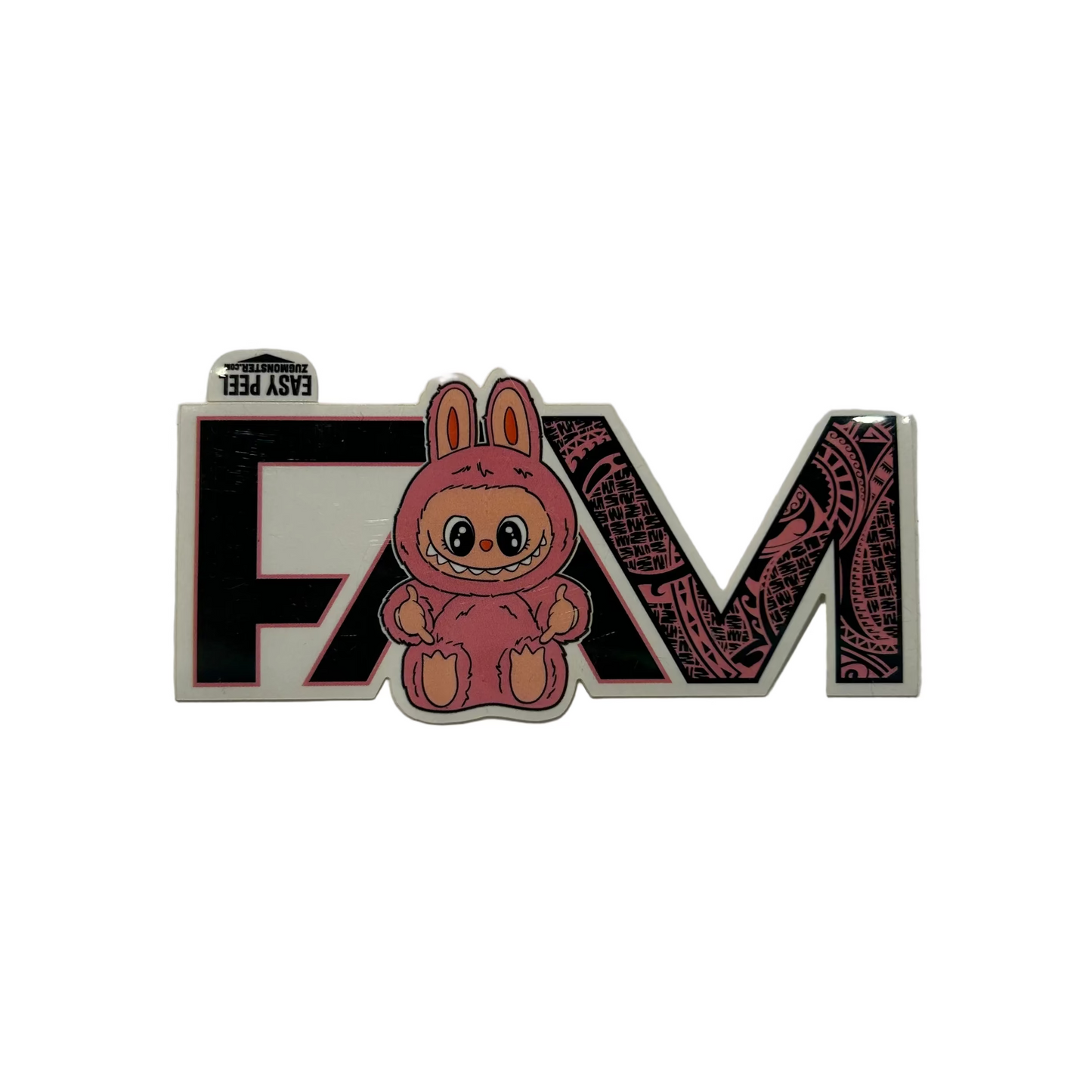 FAM Small Pink Monster 1.5” Sticker