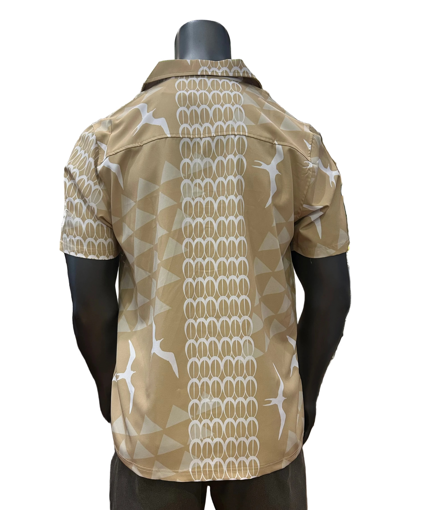 Beige Iwa V-Neck Aloha Shirt V2