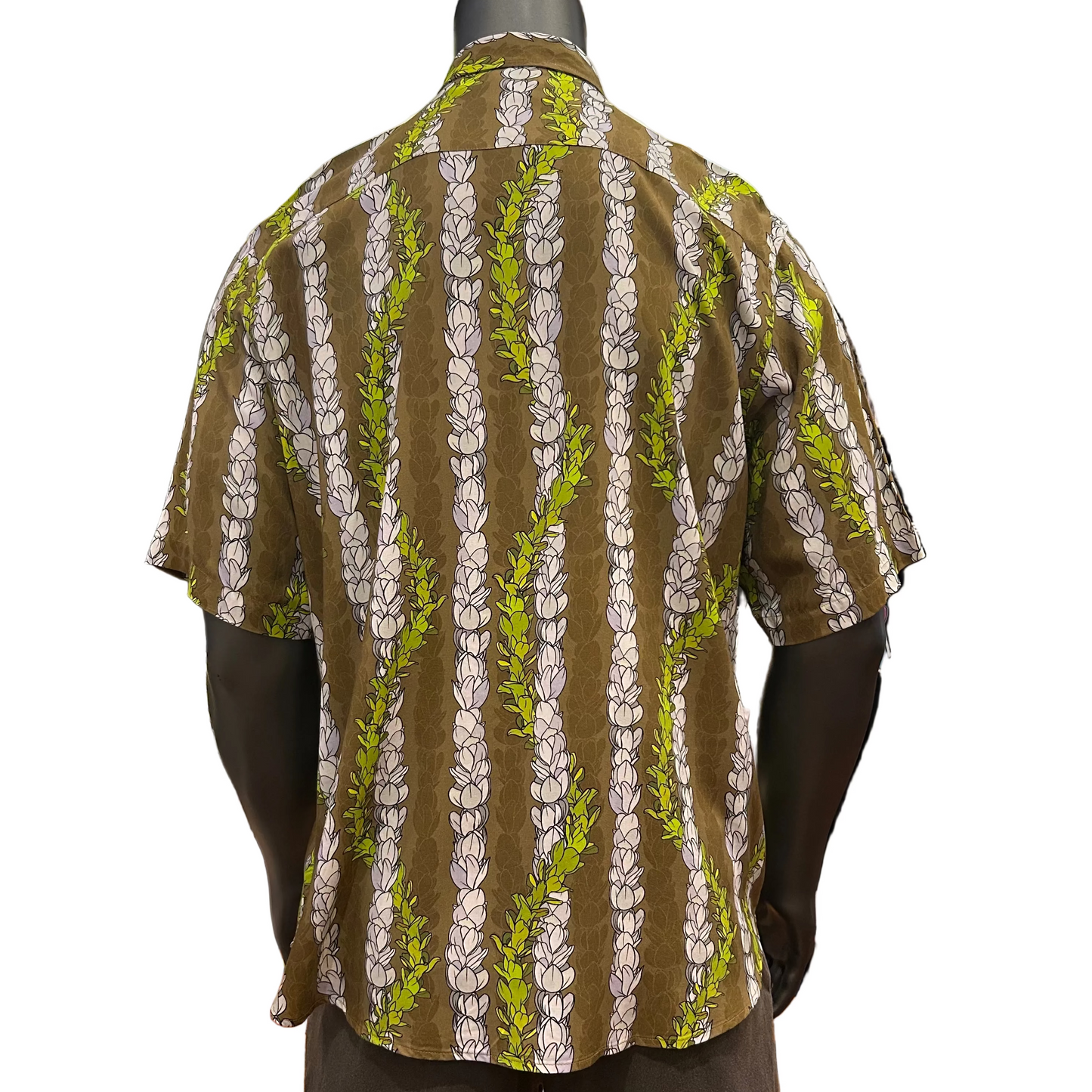 Brown Pikake Aloha Shirts