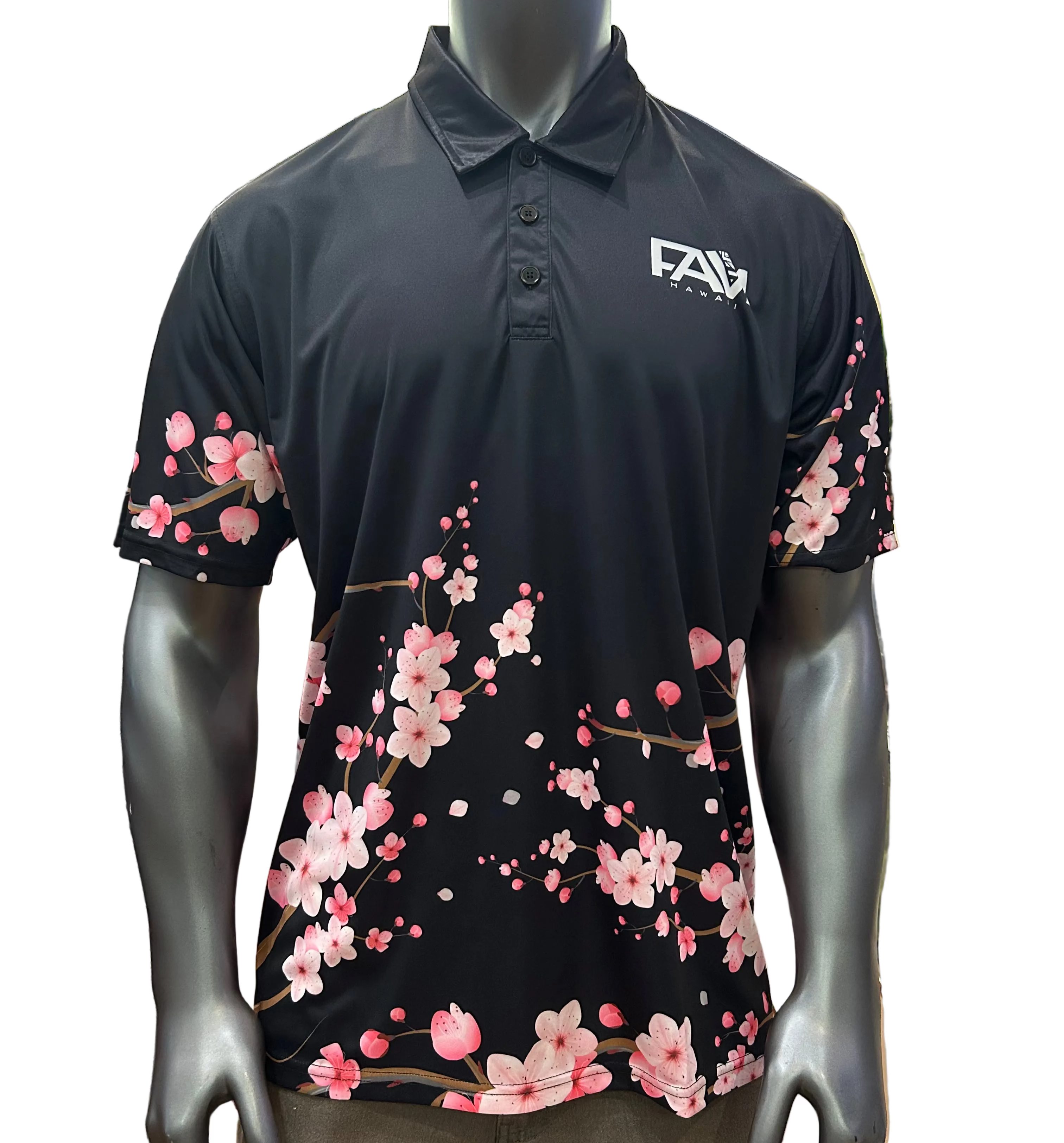 Black Cherry Blossom Mens Polo – FAMHI Black Cherry Blossom Mens Polo – FAMHI