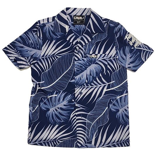 Navy Tropics Aloha Shirt