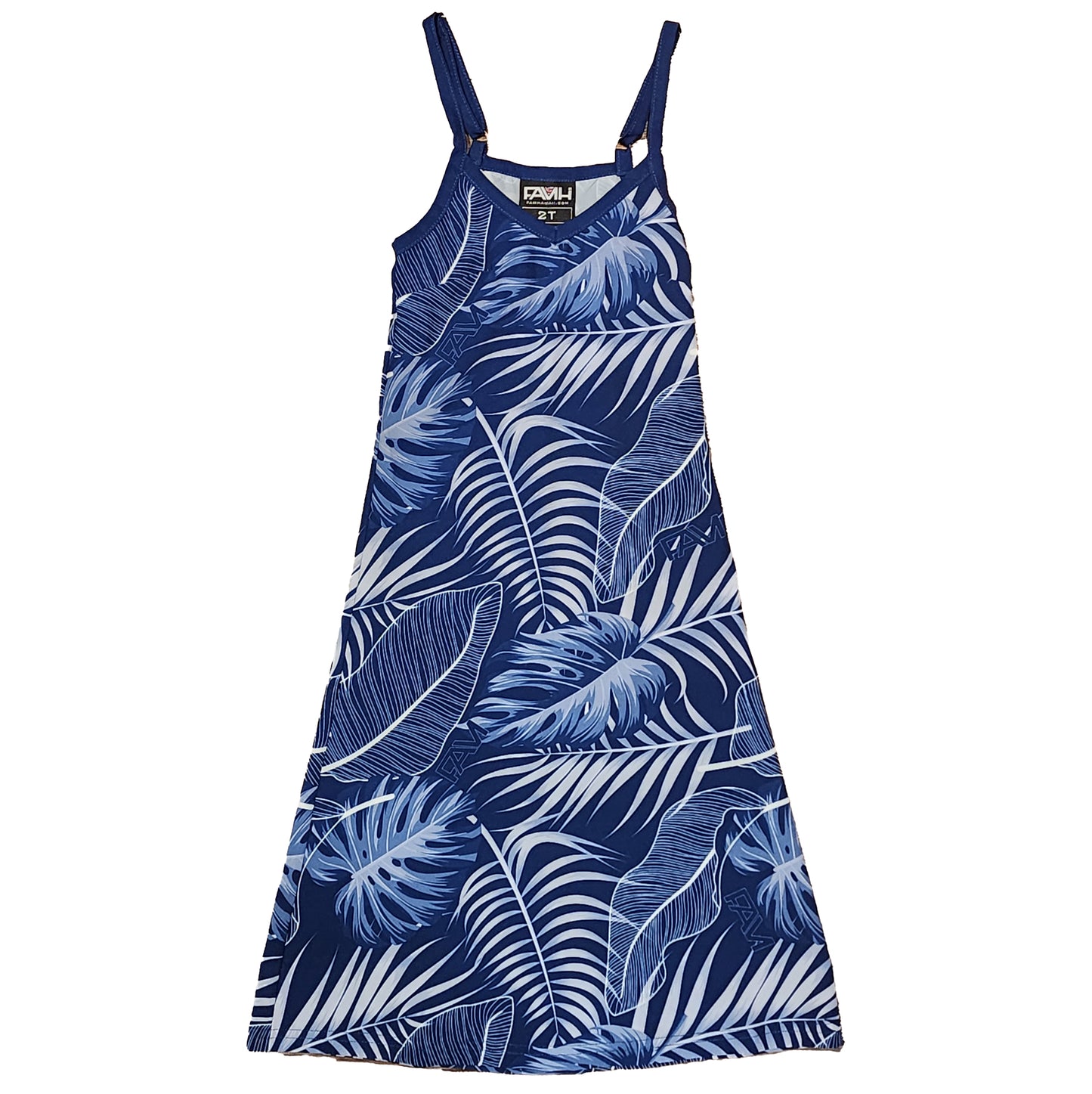 Navy Tropics Youth Dress