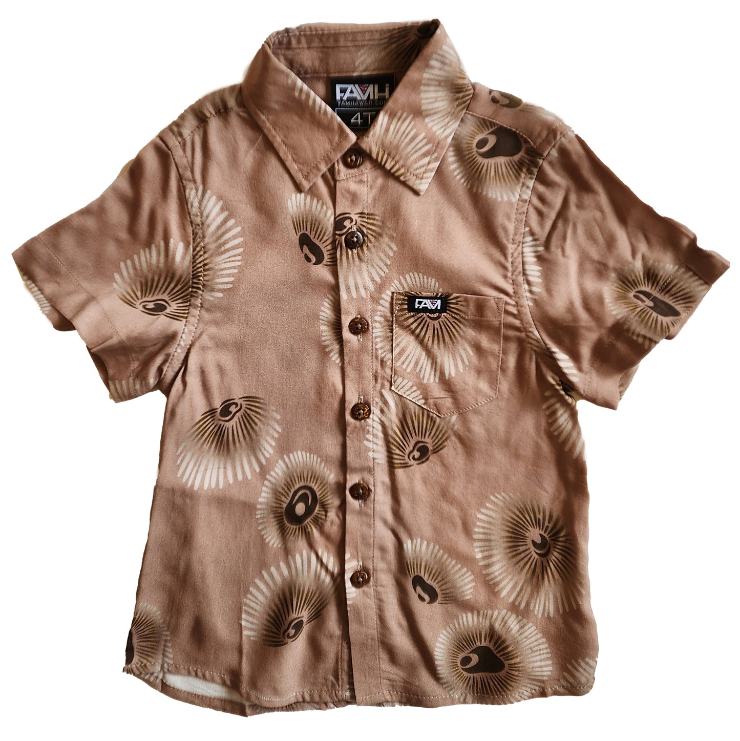 Brown Opihi Keiki Aloha Shirt