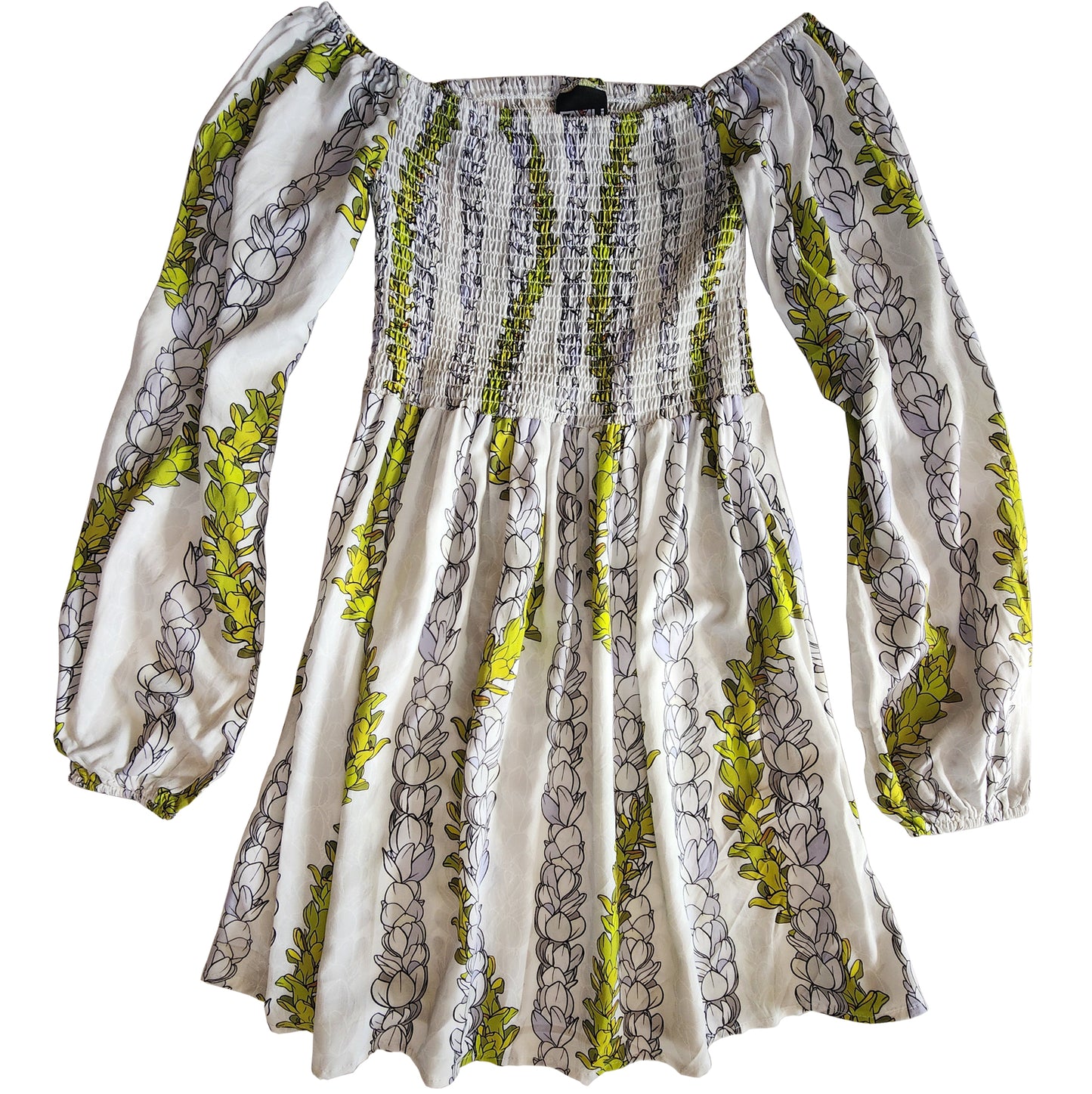 Pikake White Long Sleeve Dress