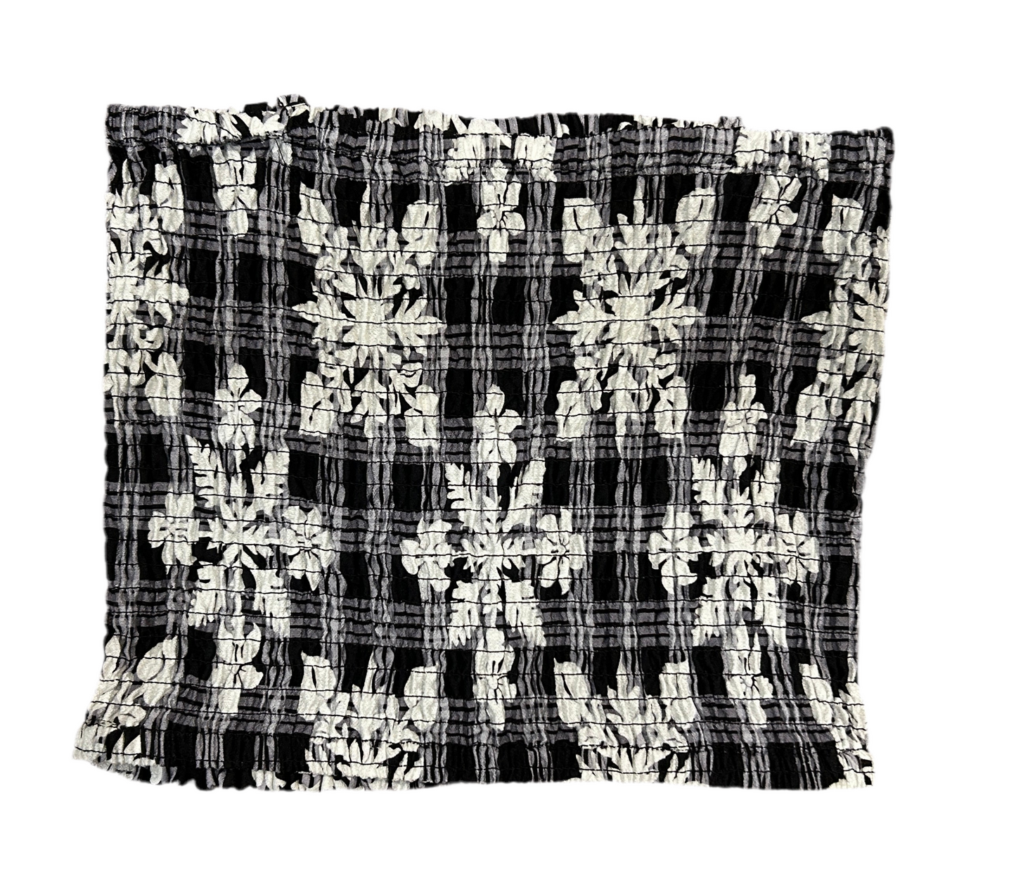 Black Palaka Quilt  Tube Top