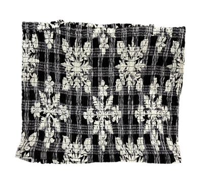 Black Palaka Quilt  Tube Top