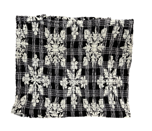 Black Palaka Quilt Tube Top