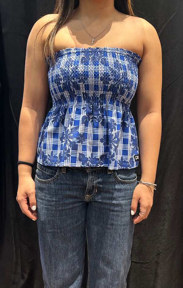 Blue Palaka Quilt Top