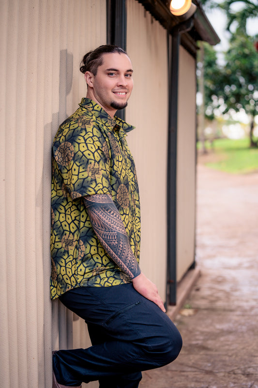 Green Hala Aloha Shirt