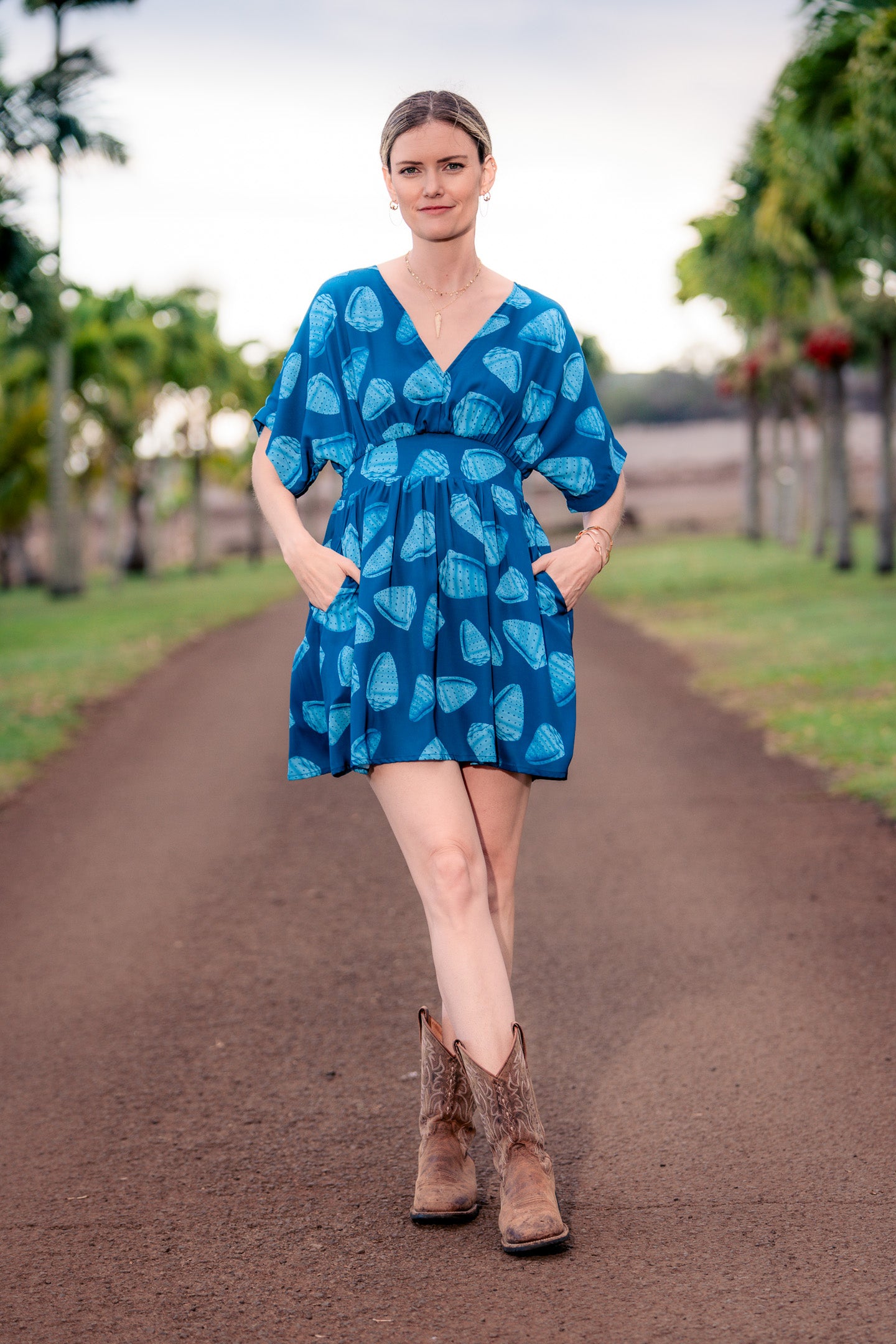 Blue Cone Shell Dress