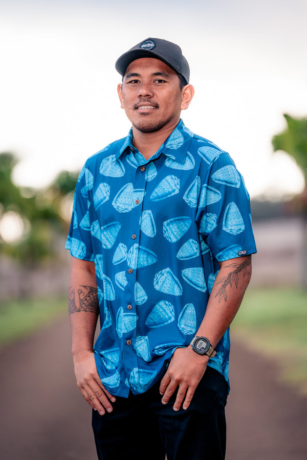 Blue Cone Shell Aloha Shirt