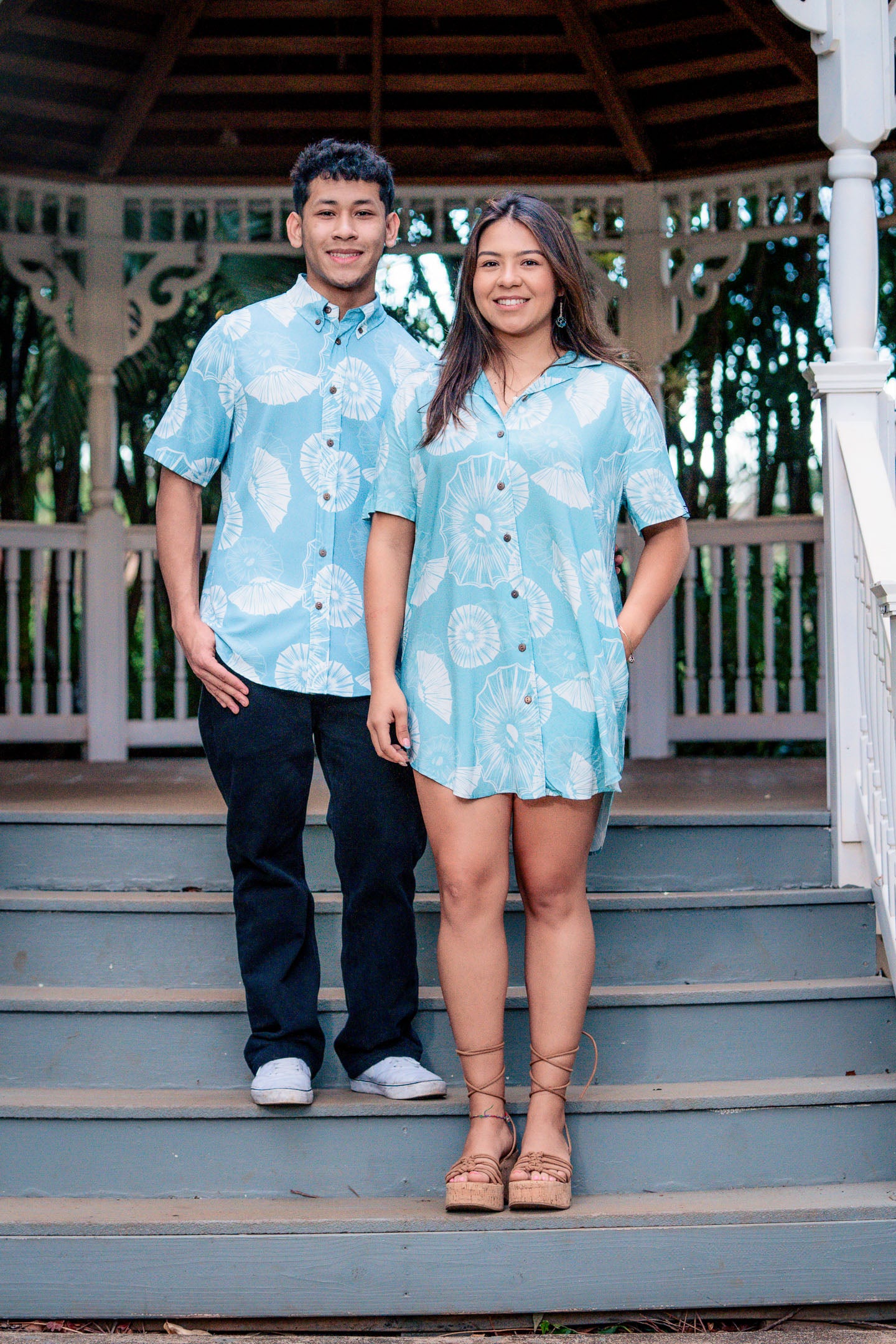 Blue Opihi Aloha Shirt