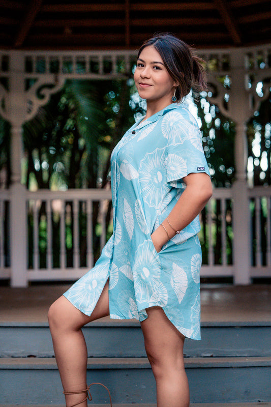 Blue Opihi Dress Shirt