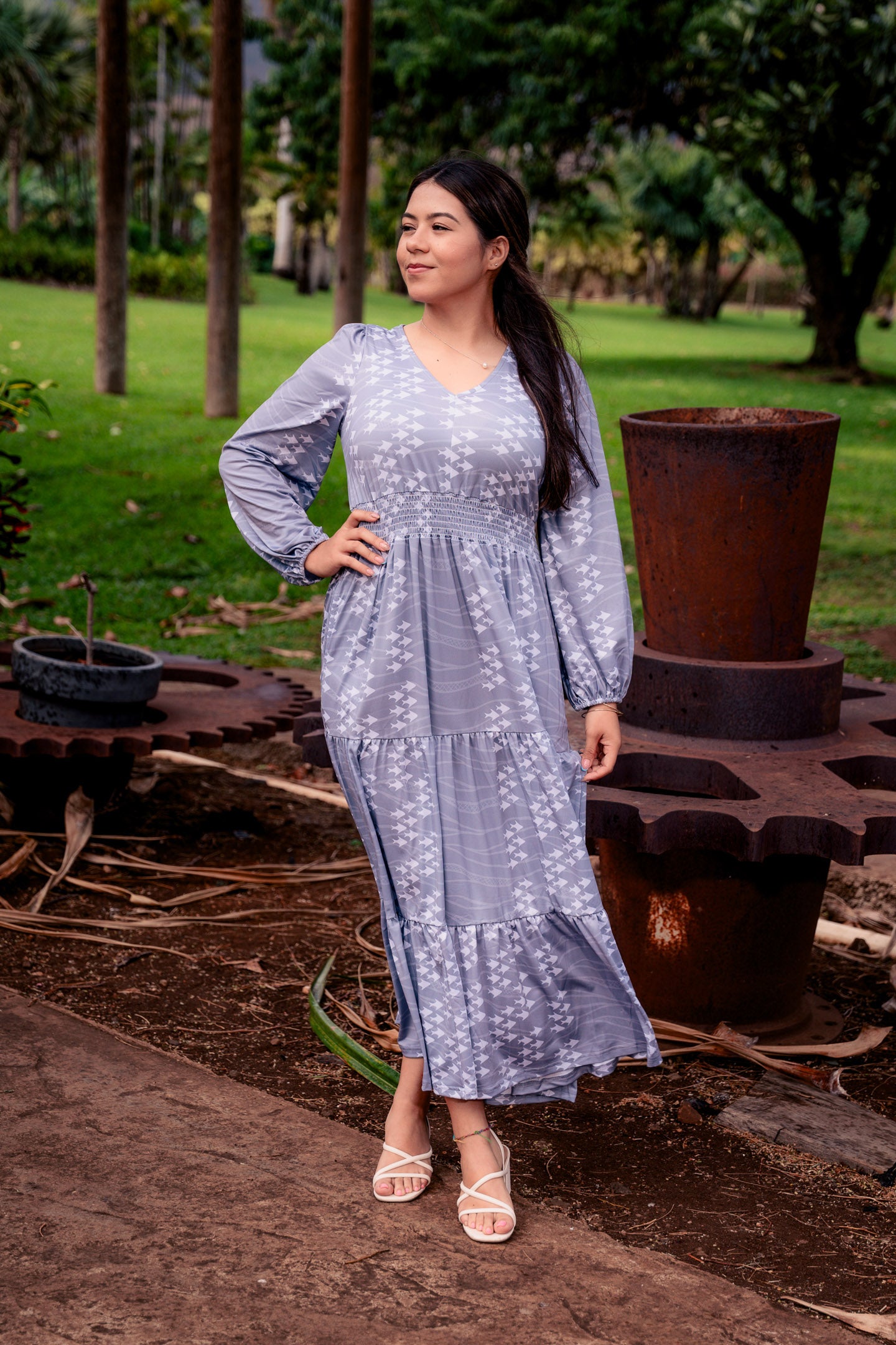 Ia Ku Longsleeve Maxi Dress