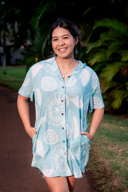 Blue Opihi Dress Shirt