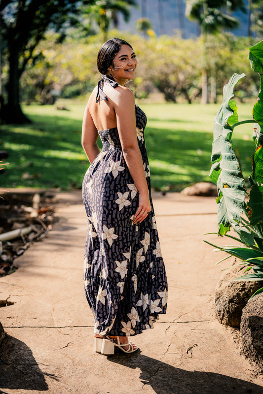 Black Orchid Halter Dress