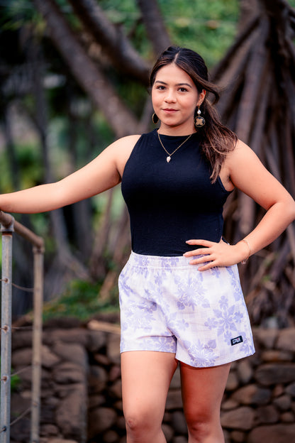 Purple Quilt Palaka Shorts