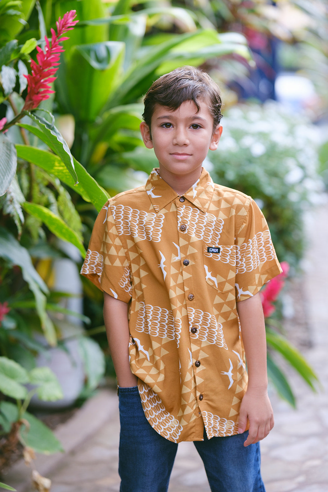 Rusty Iwa Keiki Aloha Shirt