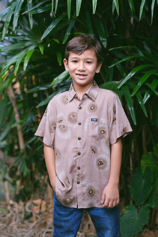 Brown Opihi Keiki Aloha Shirt