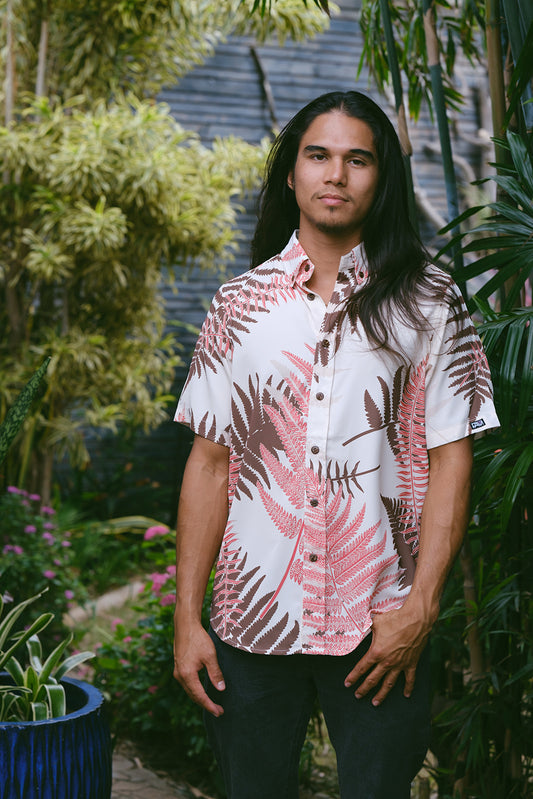 Pink Palapalai Aloha Shirt