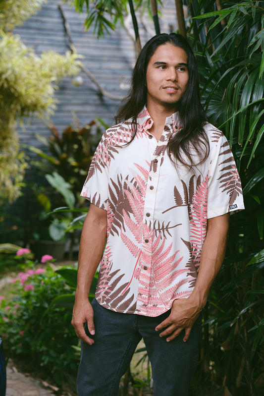 Pink Palapalai Aloha Shirt