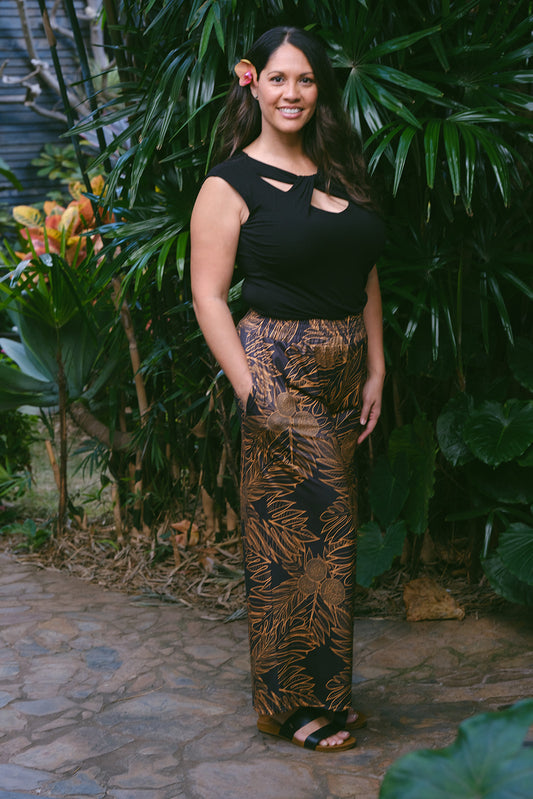 Black Gold Ulu Palazzo Pants