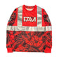 Youth Red Tropics Long Sleeve Hi Viz