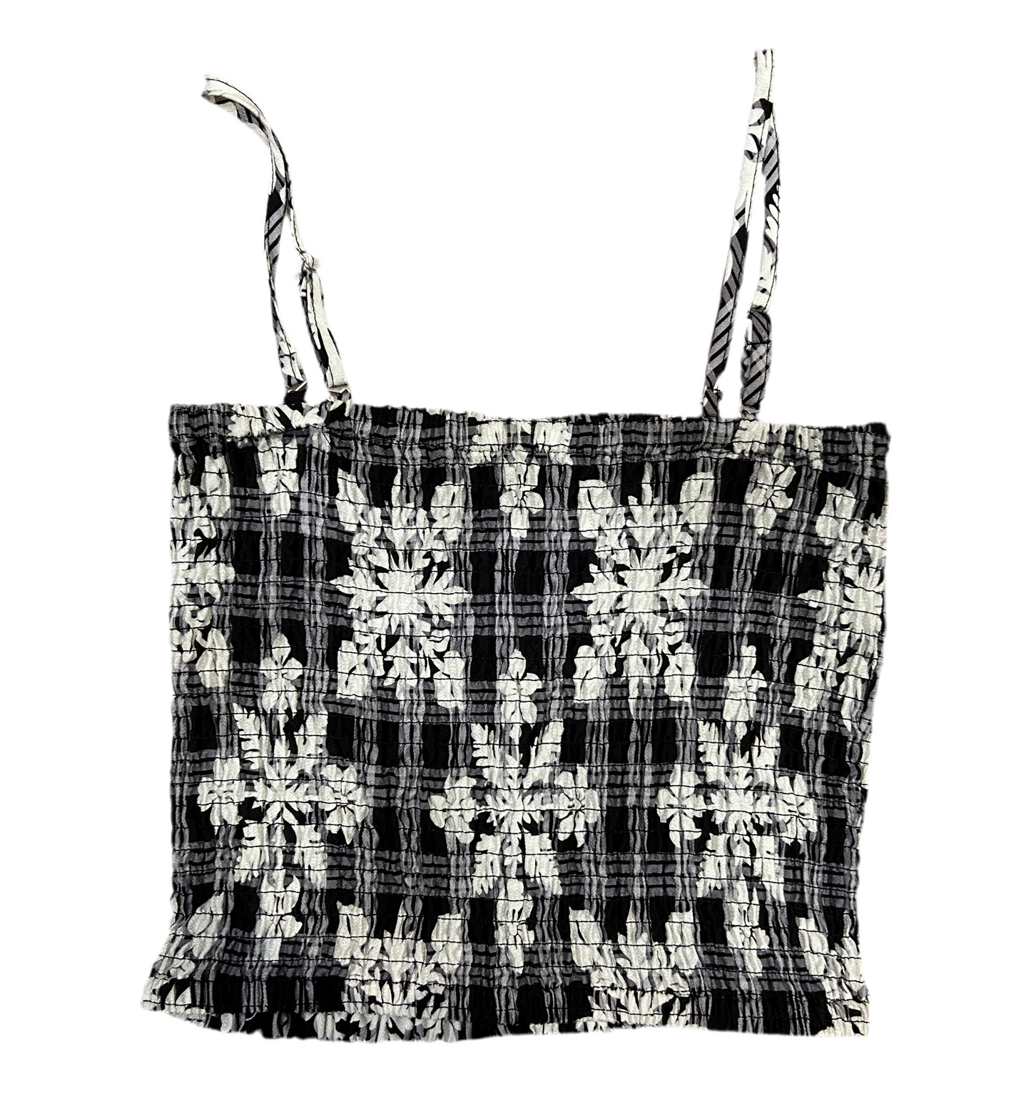 Black Palaka Quilt  Tube Top
