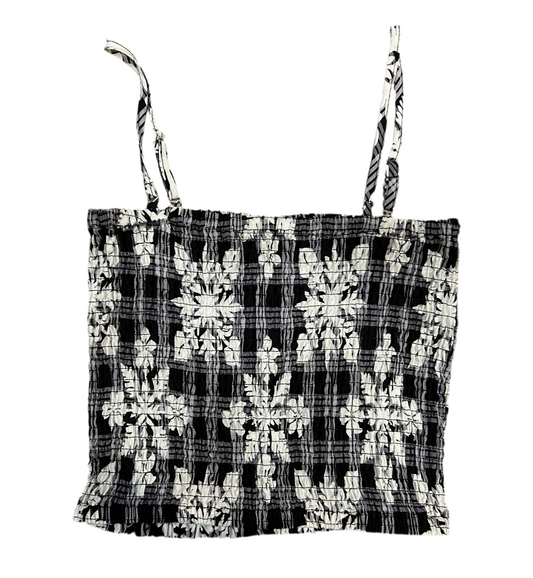 Black Palaka Quilt Tube Top