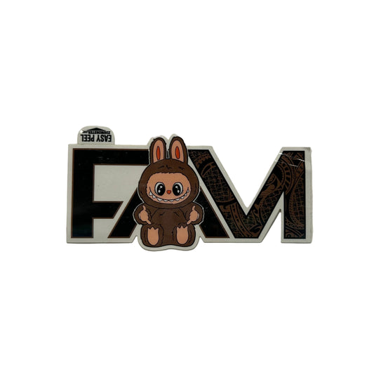FAM Small Brown Monster 1.5” Sticker