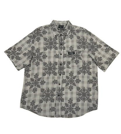 Gray Quilt Palaka Aloha Shirt
