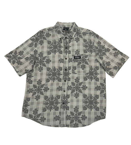Gray Quilt Palaka Aloha Shirt