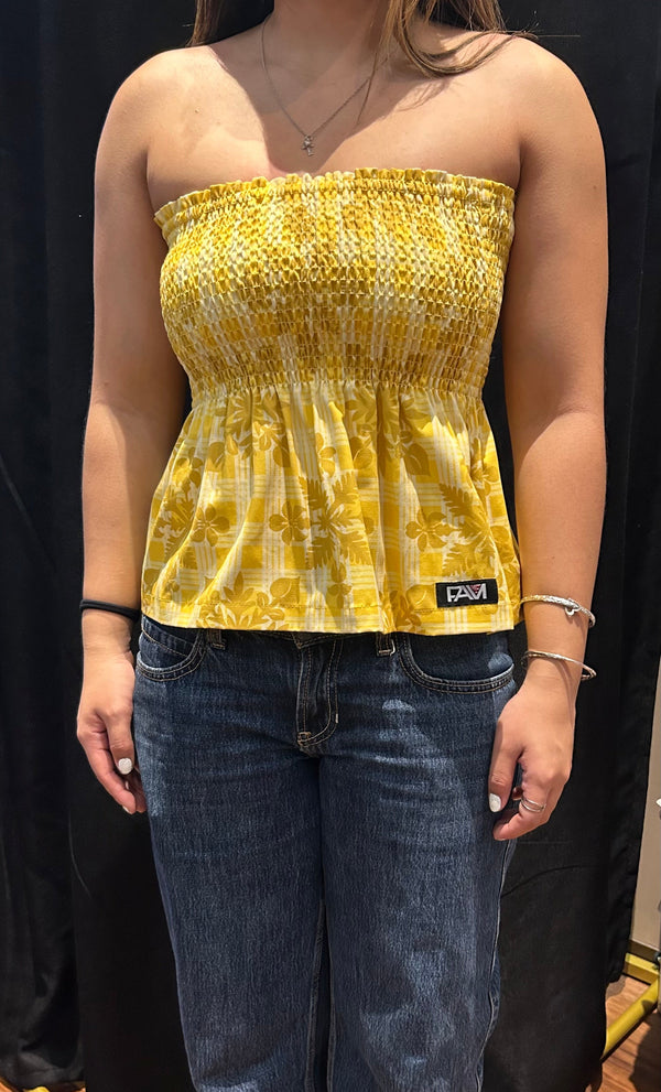 Yellow Palaka Quilt Top