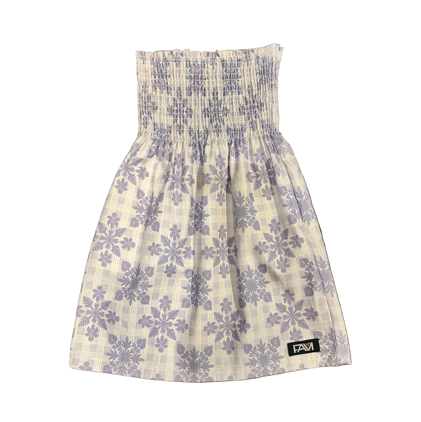 Youth Lavender Palaka Quilt Mini Dress