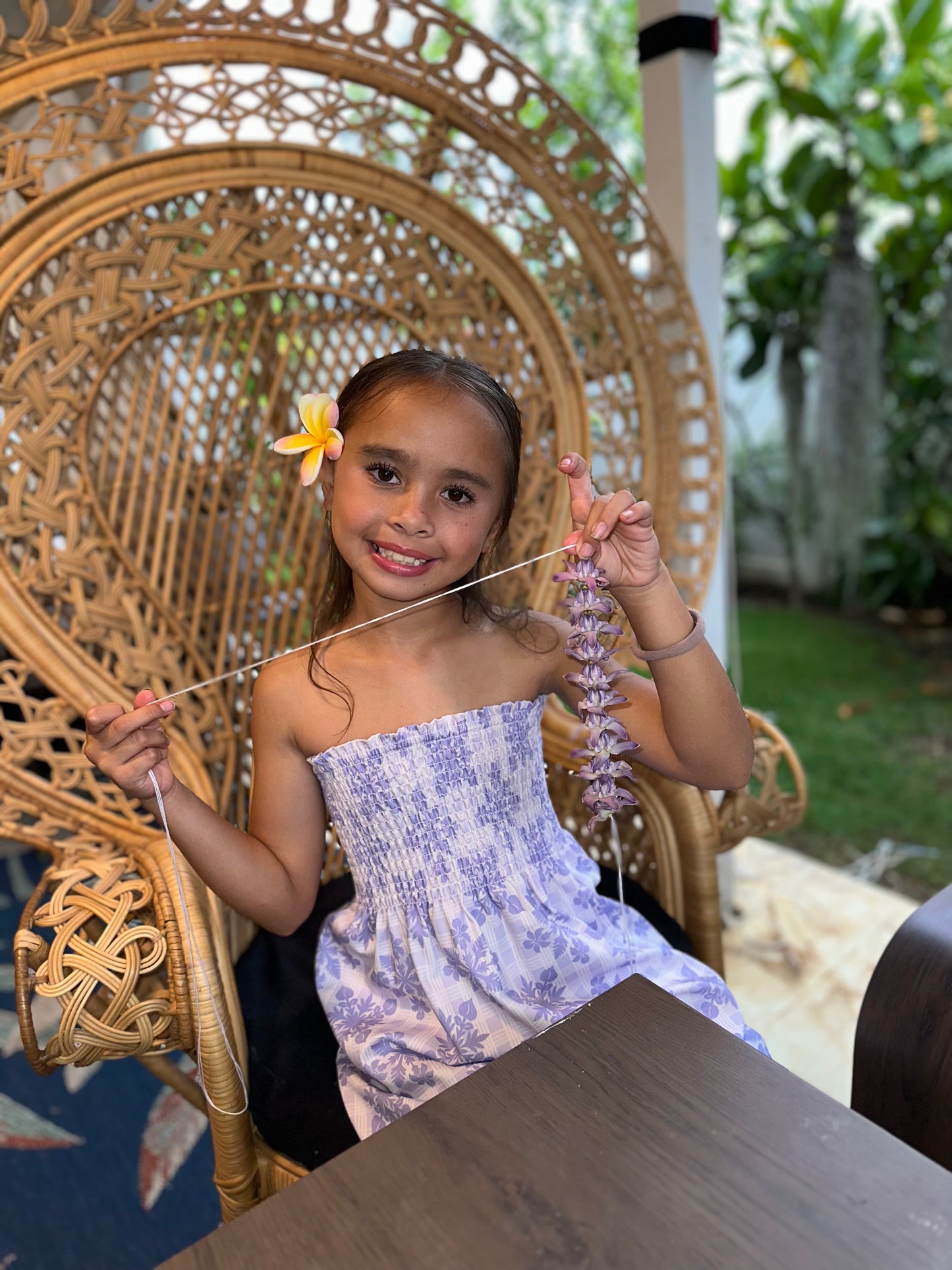 Youth Lavender Palaka Quilt Mini Dress