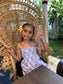 Youth Lavender Palaka Quilt Mini Dress