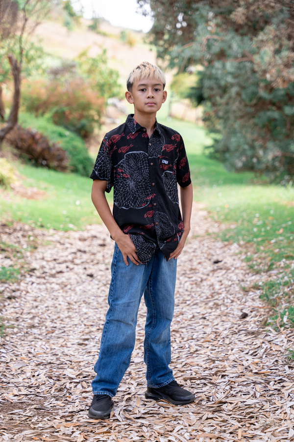 Youth Eleele Upena Aloha Shirt