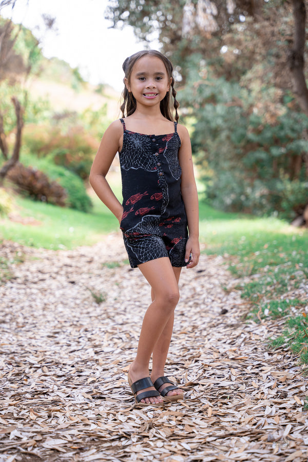 Youth ‘Upena ‘Ele‘ele Romper