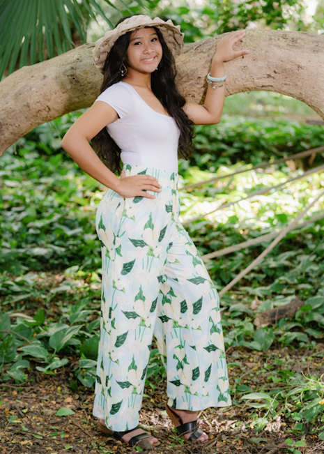 Baby Blue Anthurium Palazzo