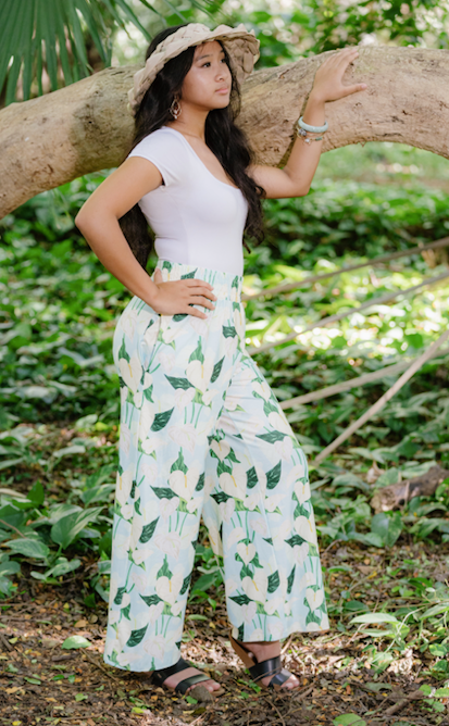 Baby Blue Anthurium Palazzo